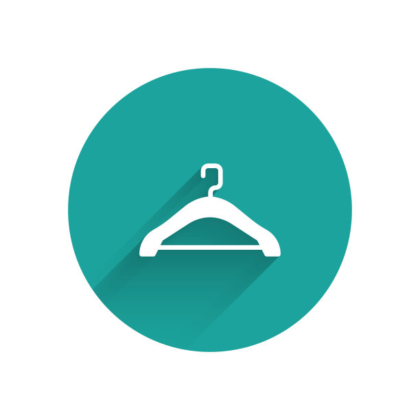 白色衣架与衣柜图标隔离长图片下载