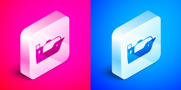 等距油轮图标孤立在粉红色上图片下载