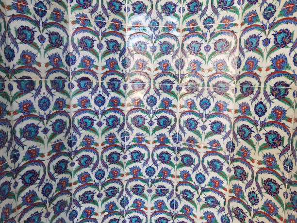 16世纪伊斯坦布尔清真寺上的著名瓷砖图片下载
