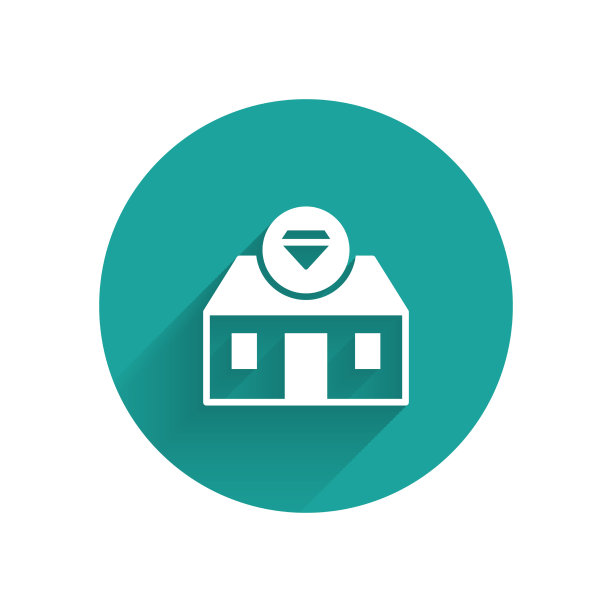 白色正面建筑的珠宝店图标图片下载