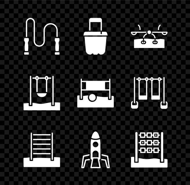 在瑞典木桶跷跷板上设置跳绳图片下载