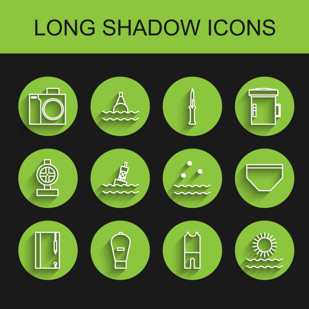 设置线水下笔记本和铅笔提包图片下载