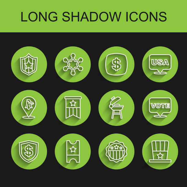 用美元棒球票设置线盾图片下载