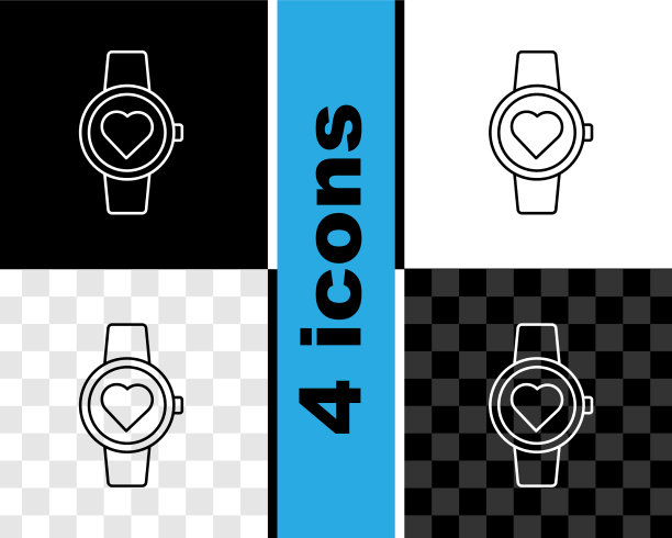 设置行智能手表显示心率图标图片下载