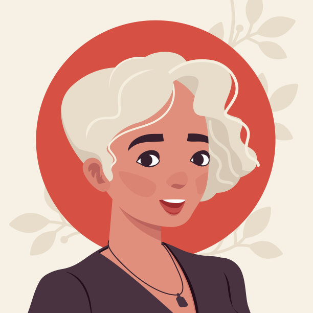 美丽的金发女人，染白头发微笑图片下载