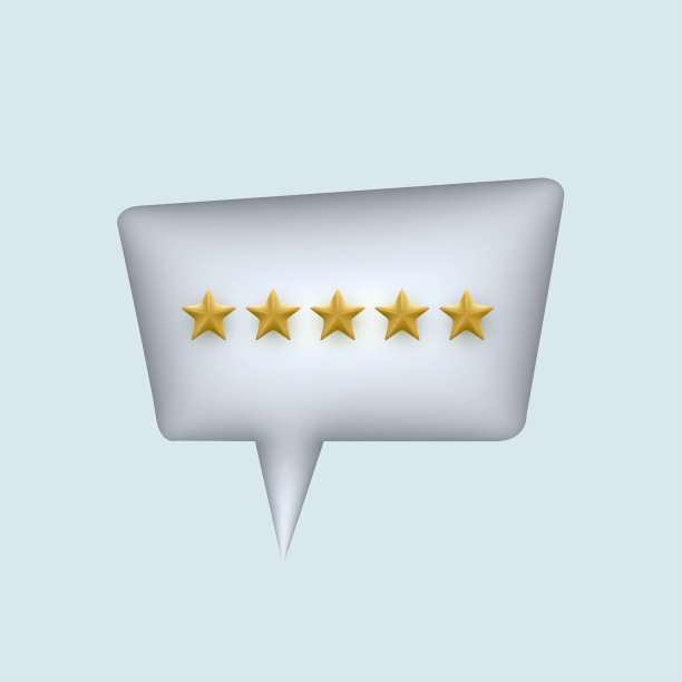 评论五星3D泡泡传播概念和Web UI图片下载