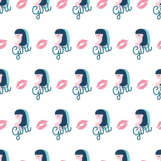 园艺和浇水罐向量图形无缝模式图片下载