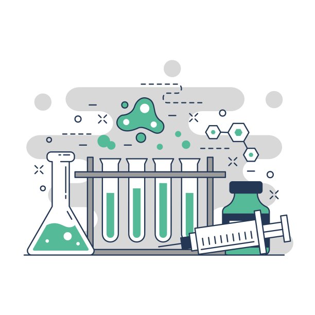 化学分子概念网站插图设计3图片下载