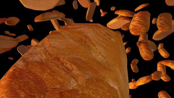 掉落的面包图片下载