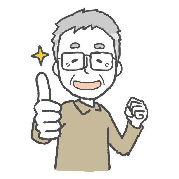 老人高兴地竖起大拇指图片下载