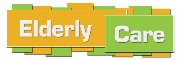 老年人护理绿色黄色水平方格方框图片下载