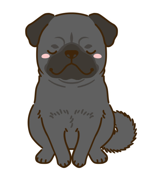 哈巴狗问候(黑)图片下载