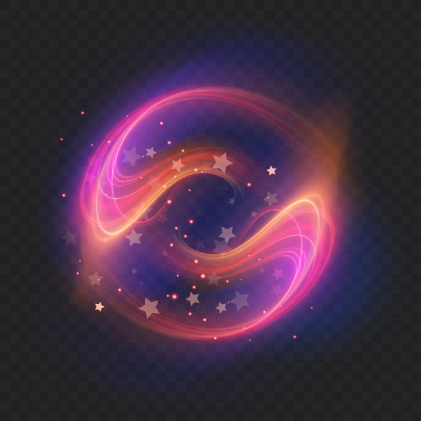 星星霓虹灯线条光效魔法抽象背景矢量素材图片下载
