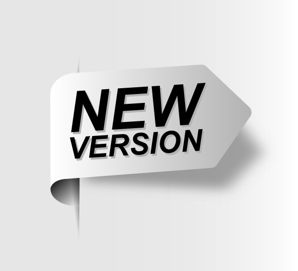 灰色3d丝带矢量旗帜新版本图片下载