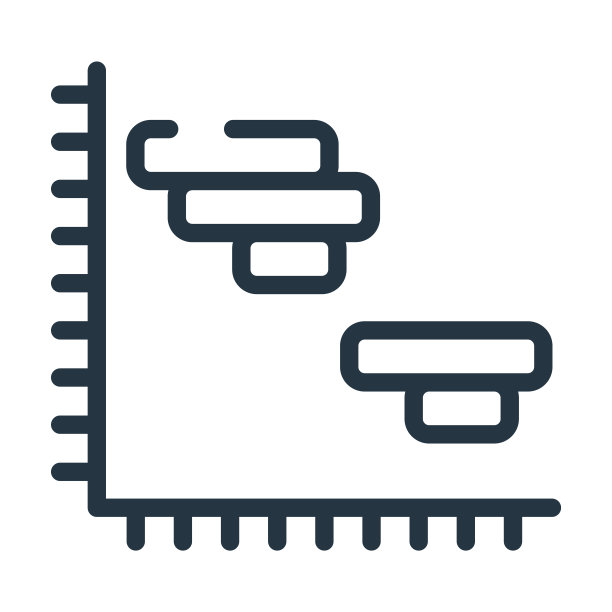 甘特细线图标。图表，图形线性图标从行业概念孤立轮廓标志。矢量插图符号元素的网页设计和应用程序。图片下载