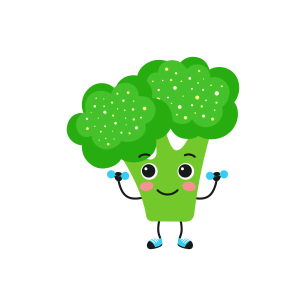 矢量说明花椰菜字符做练习图片下载