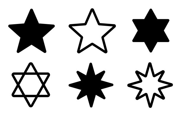 星星图标。明星集合。星座评级收集。明星偶像。星星在现代简单的平面风格。矢量插图。图片下载
