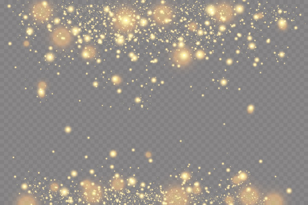 光的效果。背景闪闪发光的粒子。在透明的背景上闪闪发光的元素。图片下载