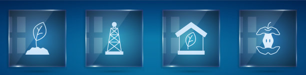 设置萌芽石油钻机环保房屋和苹果图片下载