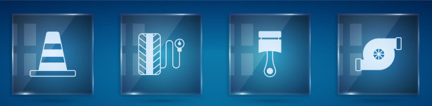 设置交通锥胎气压计引擎图片下载