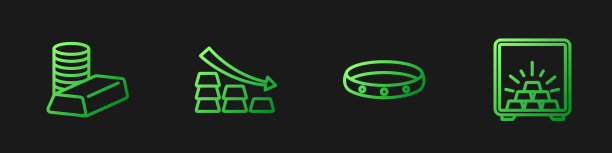 嵌行金环币，金条掉落图片下载