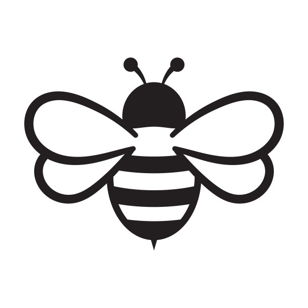 蜜蜂图标。昆虫的性格。卡通蜜蜂飞行。白色背景上的矢量隔离。图片下载