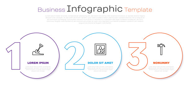 设置线铲在地上，哀悼相框和锤子。业务信息模板。向量图片下载