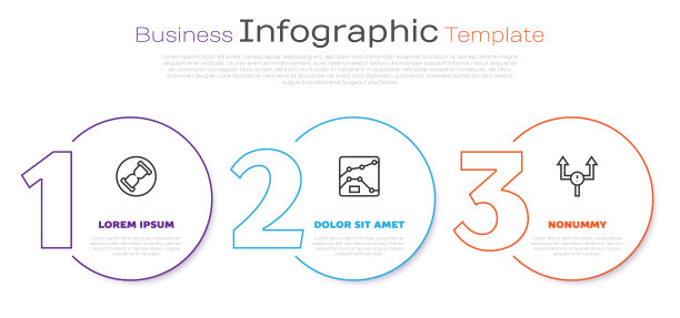 设置线旧沙漏与沙，图形，图表，图表和箭头。业务信息模板。向量图片下载