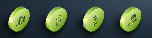 设置等距线帕台农，陀螺皮塔希腊，头盔和古代柱的图标。向量图片下载