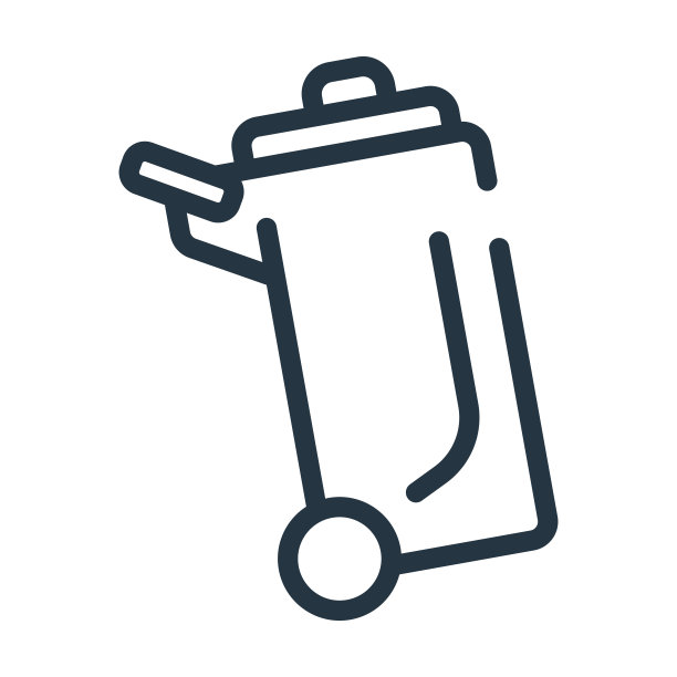 Bin细线图标。垃圾，废物线性图标从行业概念孤立轮廓标志。矢量插图符号元素的网页设计和应用程序。图片下载