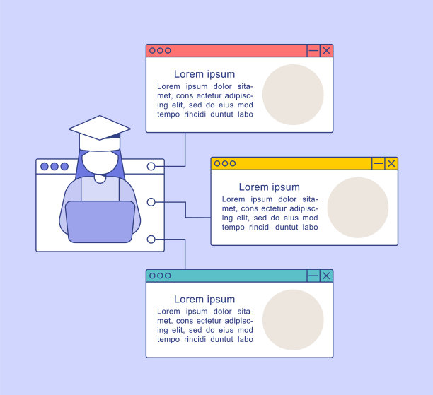 电子教育技术信息图表设计模板图片下载