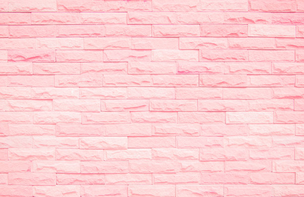柔和的粉色和白色砖墙纹理背景。砖纹石地板室内石旧干净混凝土网格不均匀砖设计堆栈。家庭或办公室设计背景装饰。图片下载