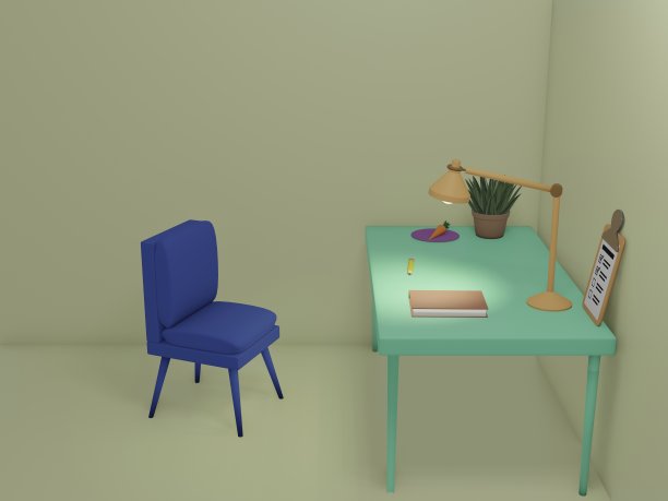 适合在家工作的办公桌空间。图片下载