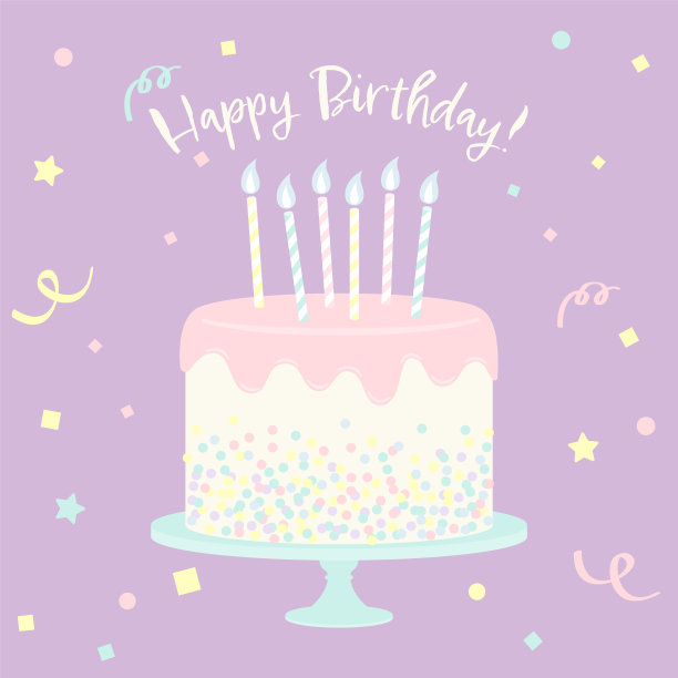 节日向量背景与横幅，卡片，传单，社交媒体壁纸等生日蛋糕。图片下载