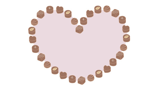 这是一张情人节巧克力的框图。图片下载