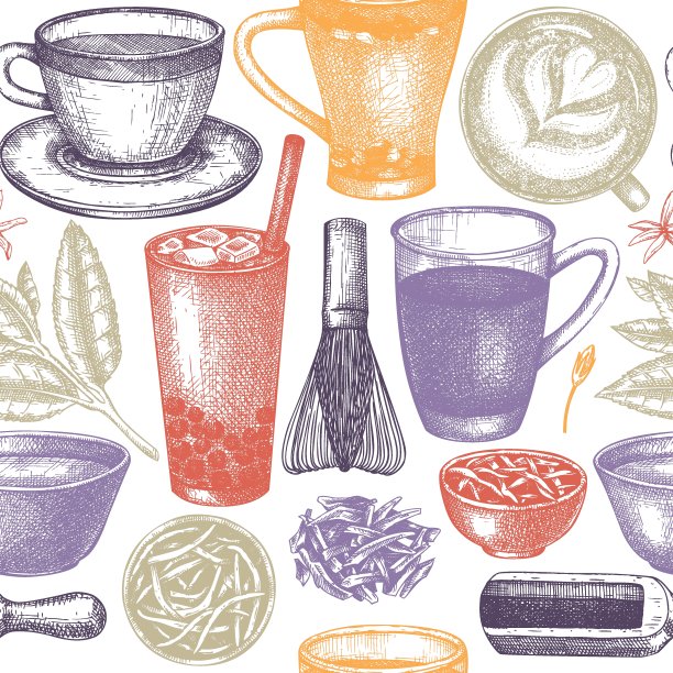 茶图案设计图片下载