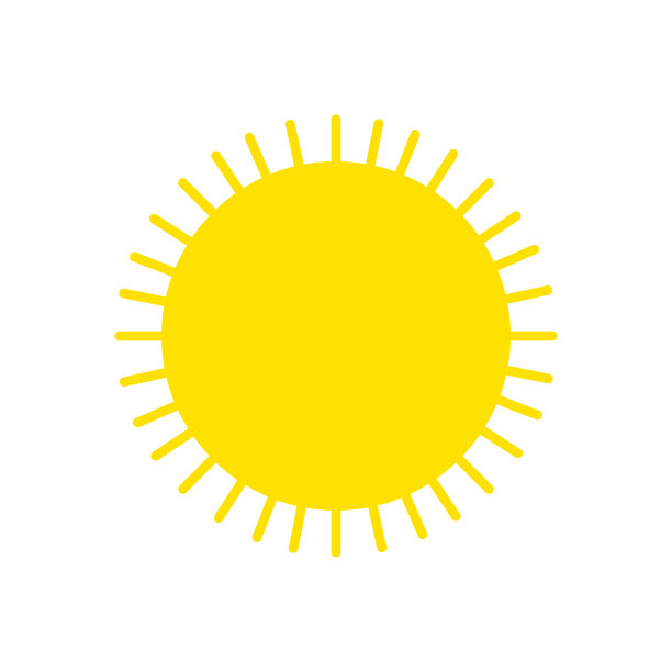 太阳图标，太阳符号矢量图图片下载