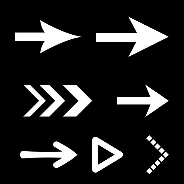 平面箭头的图标集图片下载