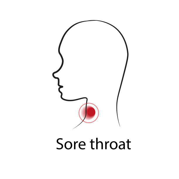 病媒插图的人感到喉咙发炎，喉咙痛，流感症状，健康问题。图片下载