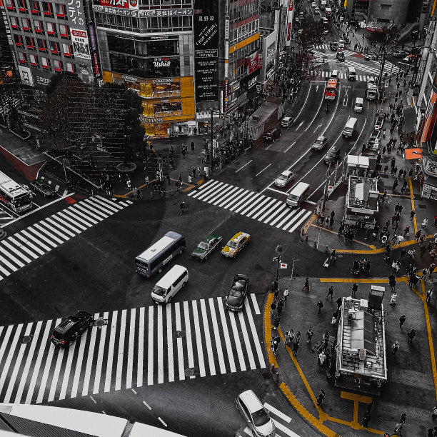 涩谷城市视图图片下载