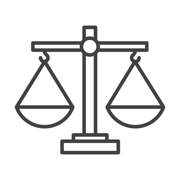 天平秤矢量图标轮廓模板图片下载