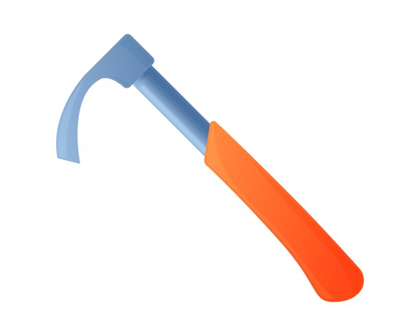 矢量插图金属斧头与橙色处理孤立在白色背景。斧头矢量图标在平面卡通风格。木工用的手工工具。木工设备。图片下载