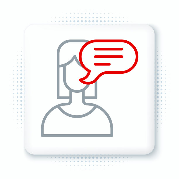 行女性意见图标孤立在白色上图片下载