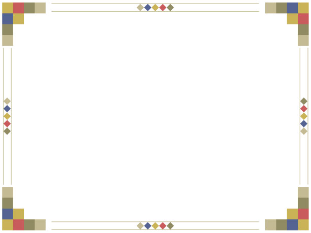 框架在传统的韩国颜色和经典的模式图片下载