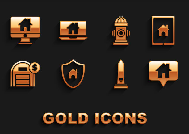 设置房子与盾板和智能家庭地图图片下载