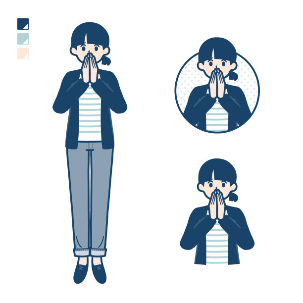 一个女人与一个结的头发与惊讶和不安的形象图片下载