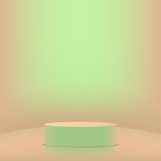 抽象的背景与彩色讲台的介绍。向量图片下载