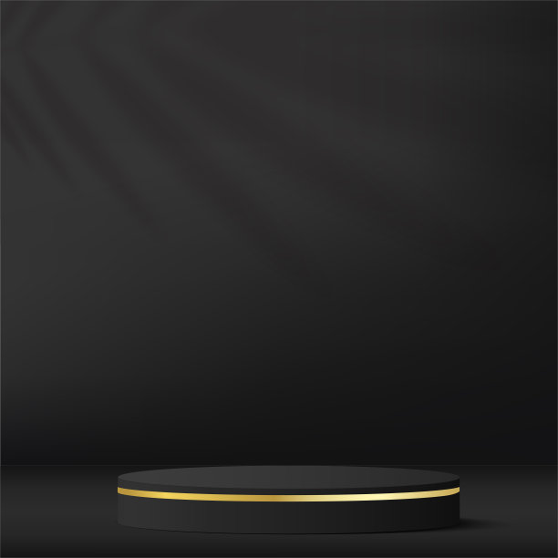 摘要背景与黑色讲台的表现。向量图片下载