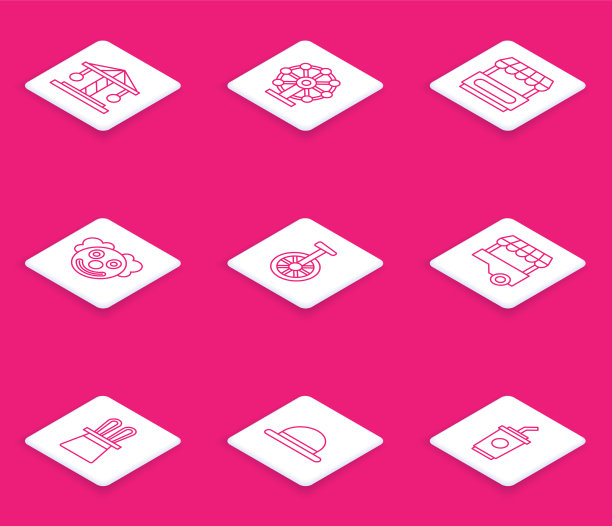 设置线吸引旋转木马摩天轮快速图片下载