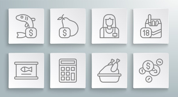 设置线罐头鱼梨价格标签图片下载